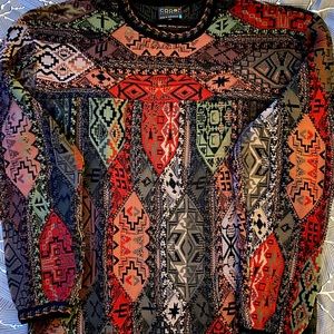 Authentic Coogi Multi Color Crewneck Sweater